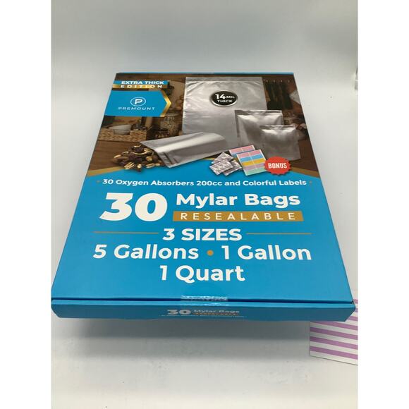 Premont mylar bags, 30 oxygen absorbers and colorful labels. .B132 B133 - Picture 4 of 5